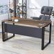 Письменный стол LOFT DESIGN G-160-32 с царгой Горіх Модена/Черный матовый 24091 фото 1