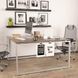 Двойной письменный стол LOFT DESIGN Q-140 Горіх Модена/Серебристый 24075 фото 1