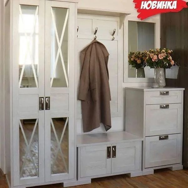 Вешалка для одежды ОСТИН Бетон пайн светлый 1363х819х250 39294 фото