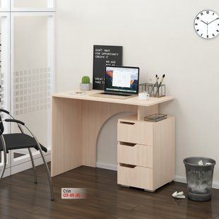 Стол письменный СП - 05 MAXIМЕБЕЛЬ Дуб молочный 20783 фото